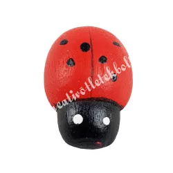 Ragasztható fa katica, 1,2x1,5 cm