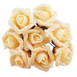   Betűzős polifoam rózsacsokor, barack, kb. 11  cm, 8 szál/csokor