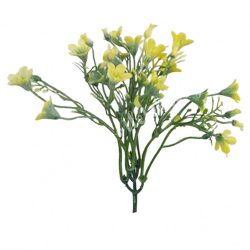 Betűzős harangvirág csokor, sárga, 14 cm