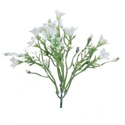 Betűzős harangvirág csokor, fehér, 14 cm