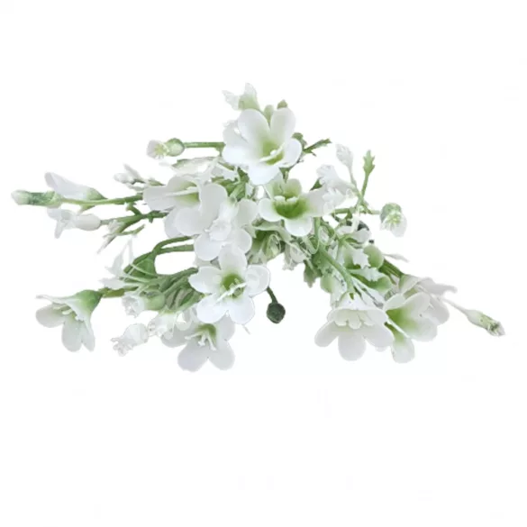 Betűzős harangvirág csokor, fehér, 14 cm
