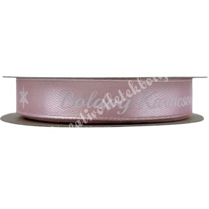 Karácsonyi szalag, Boldog Karácsonyt, rózsaszín, 1,2 cm (209)
