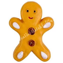 Ragasztható polyresin mézeskalács figura, 2,2x3 cm