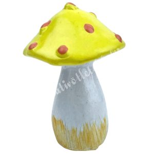 Polyresin gomba, zöld, 2,7x3,5 cm