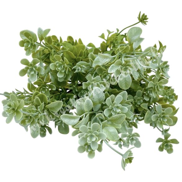 Zöld csokor apró virággal, zöld, 37 cm