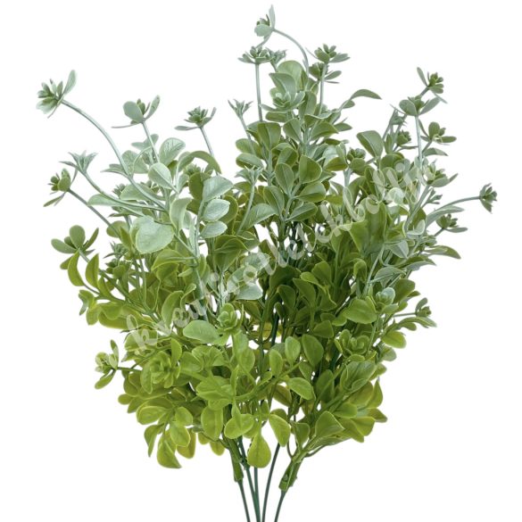 Zöld csokor apró virággal, zöld, 37 cm