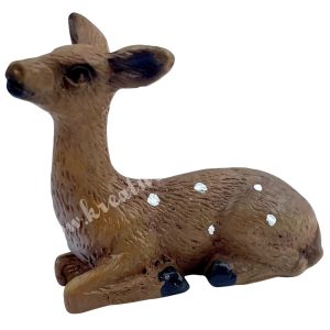 Polyresin őzike, fekvő, 4x3,5 cm