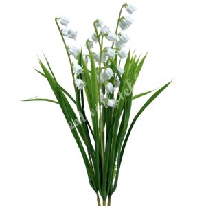 Gyöngyvirág csokor, fehér, 30 cm
