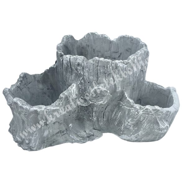 Cement kaspó, fatörzs, 26x12,5 cm