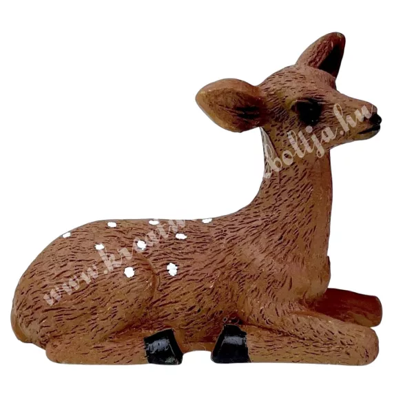 Polyresin őzike, fekvő, 6,5x5 cm