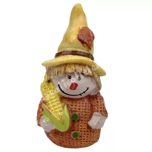 Polyresin madárijesztő, kukoricával, 3x6,5 cm