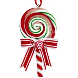 Műanyag nyalóka masnival, 5x10 cm