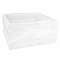 Fadoboz, négyzet, fehér, 13x8,3 cm