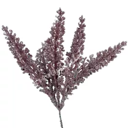 Csillámos levél pick, rózsaszín, 28 cm