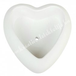 Gipsz szív, fehér, 13x13,5 cm