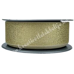 Karácsonyi szalag, arany, csillámos, 3,5 cm (125)