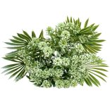 Zöld köteg apró virággal, zöld, 30 cm