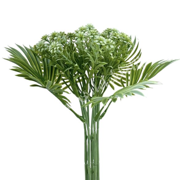 Zöld köteg apró virággal, zöld, 30 cm