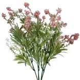 Zöld csokor bogyóval, lazac, 33 cm