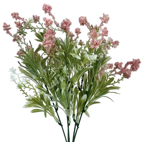 Zöld csokor bogyóval, lazac, 33 cm