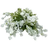 Zöld csokor bogyóval, fehér, 33 cm