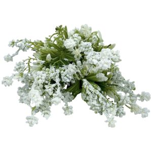 Zöld csokor bogyóval, fehér, 33 cm