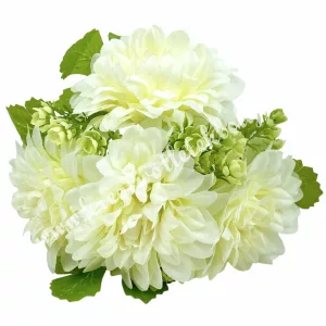 Krizantém köteg, krém, 24 cm