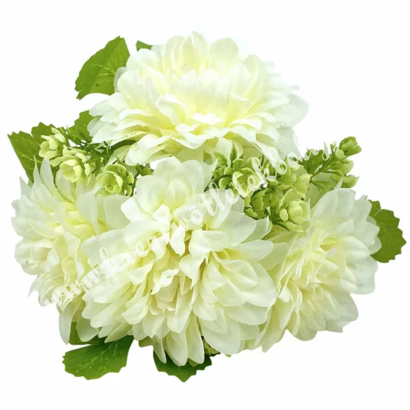 Krizantém köteg, krém, 24 cm