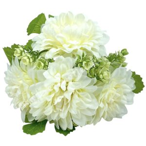 Krizantém köteg, törtfehér, 24 cm