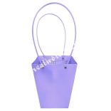 Papír virágtasak füllel, lila, 12x12,5 cm