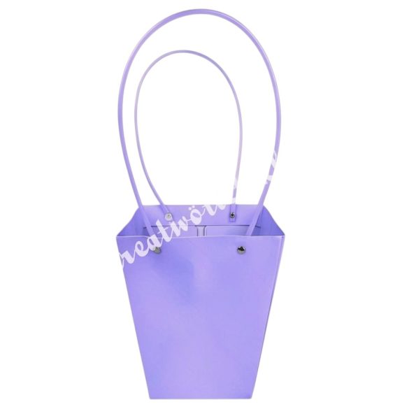 Papír virágtasak füllel, lila, 12x12,5 cm