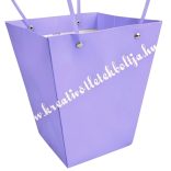 Papír virágtasak füllel, lila, 12x12,5 cm