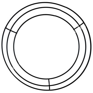 Fém koszorúalap, fekete, 20 cm