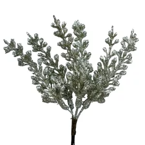 Csillámos bogyós pick, pezsgő, 17 cm