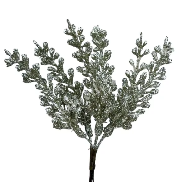 Csillámos bogyós pick, pezsgő, 17 cm