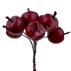 Betűzős alma, piros, 2,5x3 cm, 8 db/csokor