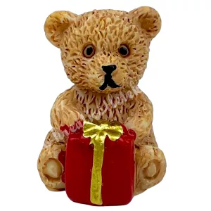 Polyresin maci, ajándékkal, 2,5x3,5 cm
