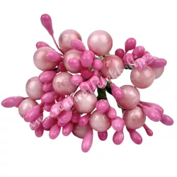 Bogyós vegyes mini csokor, rózsaszín, 10 cm
