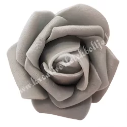 Polifoam rózsa, szürke, 4x3 cm
