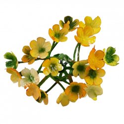 Mini virágcsokor, napsárga, 5 cm