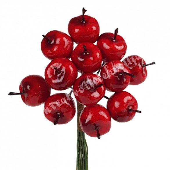 Betűzős alma, piros, 1,5x2 cm, 12 db/csokor